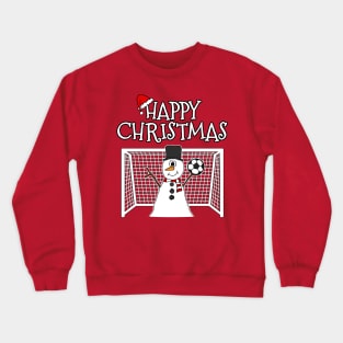 Christmas Soccer Player Football Snowman Goalkeeper Xmas 2022 Crewneck Sweatshirt